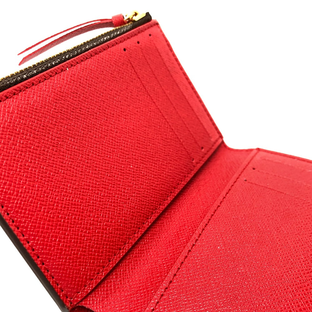 LOUIS VUITTON N41659 ポルトフォイユ・ヴィクトリーヌ 2つ折り財布 財布 ウォレット コンパクト財布 2つ折り財布 ダミエキャンバス ユニセックス エベヌ ブラウン - brandshop-reference