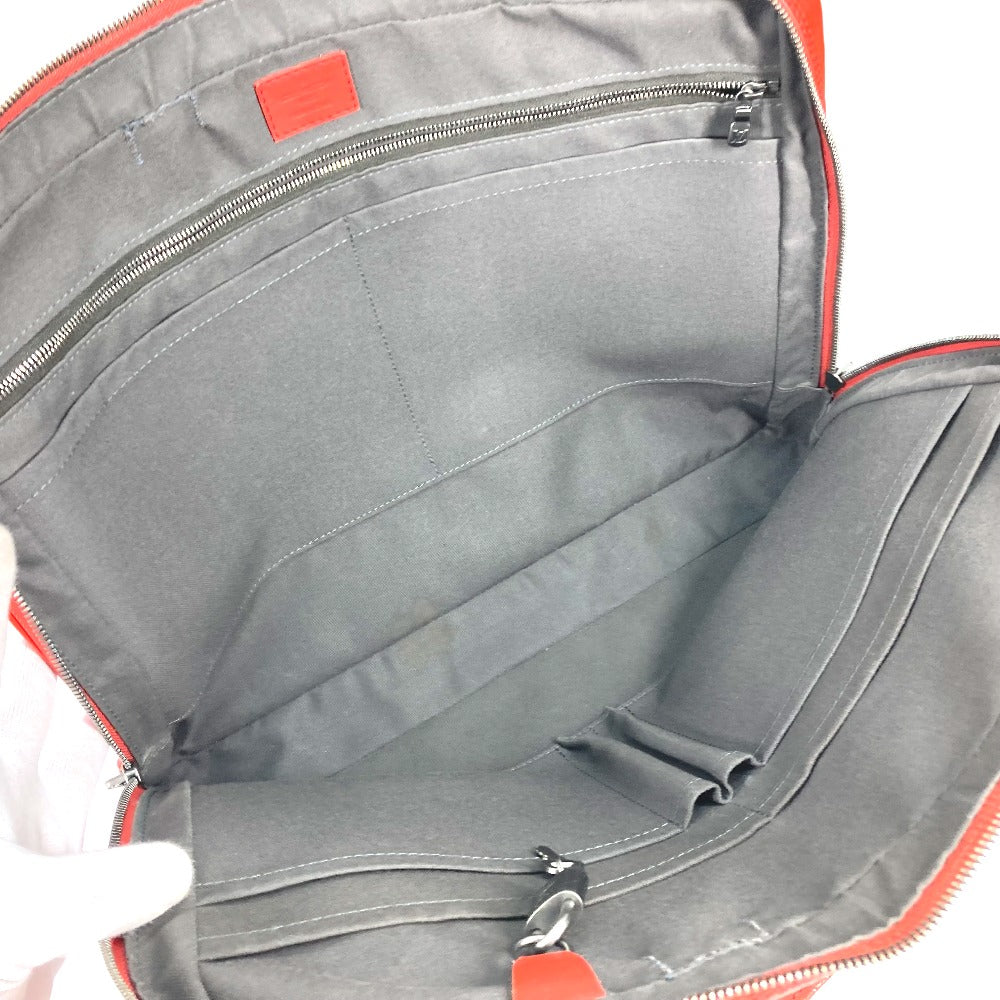 LOUIS VUITTON N41143 ダミエアンフィニ ポルトドキュマンヴォワヤージ PDV トートバッグ カバン ハンドバッグ ビジネスバッグ ダミエアンフィニレザー メンズ レッド