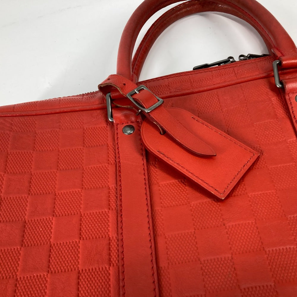 LOUIS VUITTON N41143 ダミエアンフィニ ポルトドキュマンヴォワヤージ PDV トートバッグ カバン ハンドバッグ ビジネスバッグ ダミエアンフィニレザー メンズ レッド