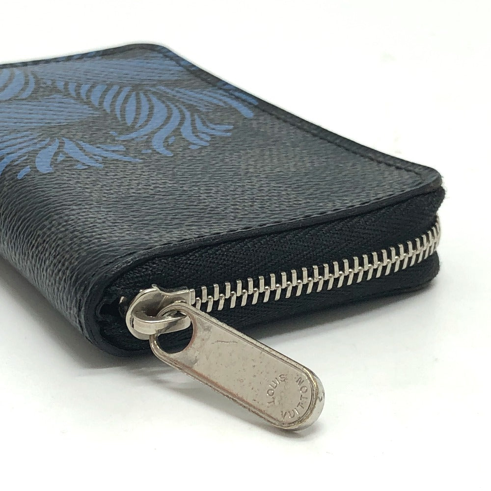 LOUIS VUITTON N41687 Damier Graphite Christopher Nemeth Zippy Coin Purse in Damier Graphite Canvas, Men's, Black