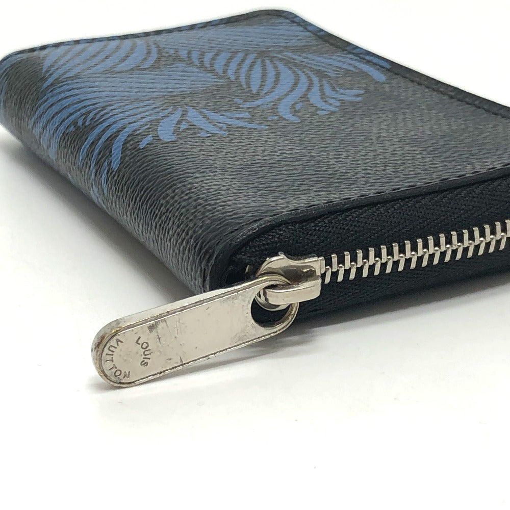 LOUIS VUITTON N41687 Damier Graphite Christopher Nemeth Zippy Coin Purse in Damier Graphite Canvas, Men's, Black