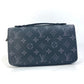 LOUIS VUITTON M61698 Monogram Eclipse Zippy XL Travel Case with Zip-Around Long Wallet in Monogram Eclipse Canvas, Men's, Black