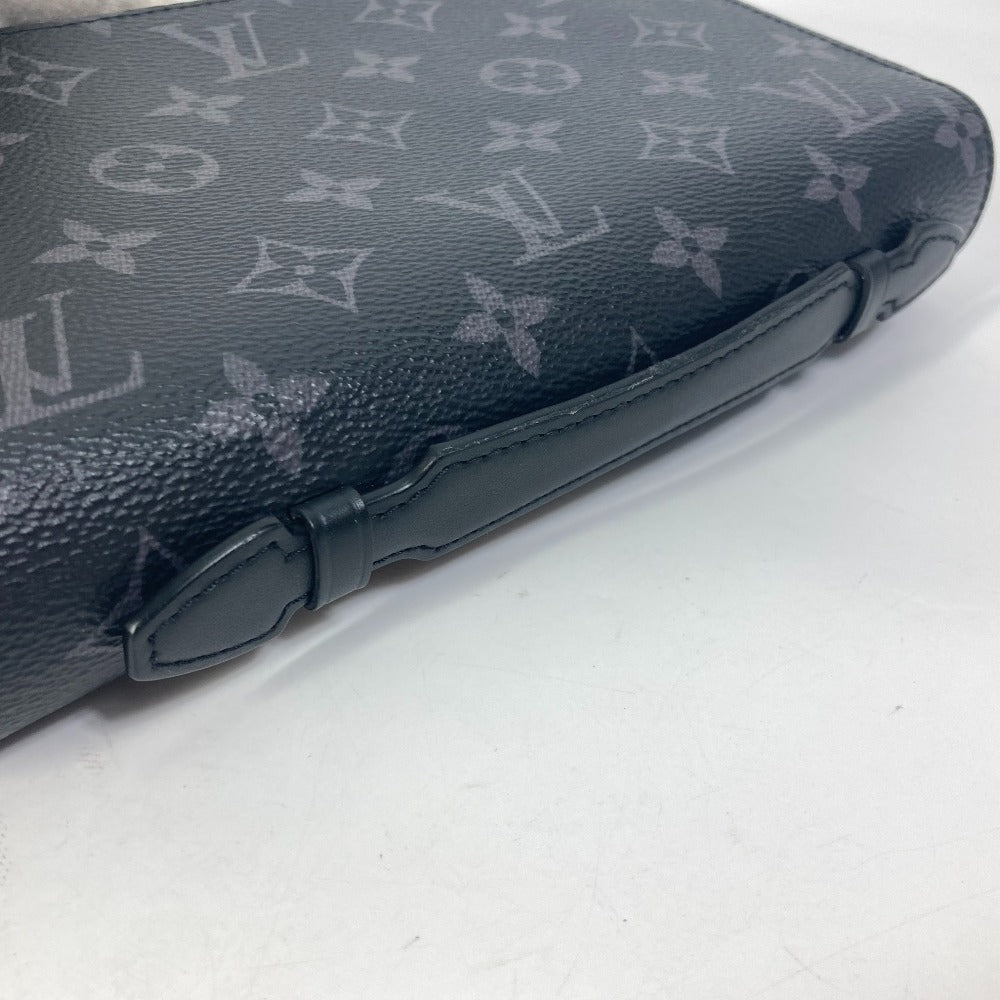 LOUIS VUITTON M61698 Monogram Eclipse Zippy XL Travel Case with Zip-Around Long Wallet in Monogram Eclipse Canvas, Men's, Black