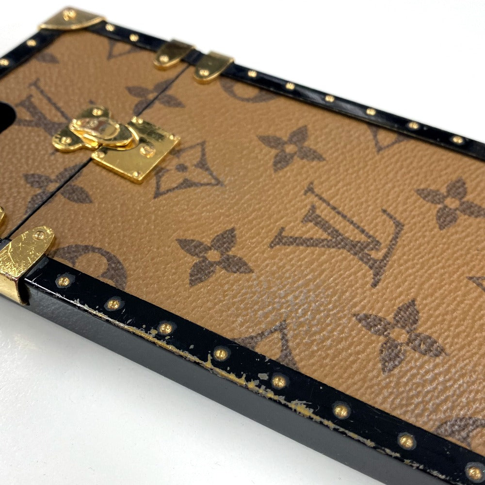 LOUIS VUITTON M64487 Monogram Reverse Eye Trunk iPhone 7+ iPhone Case, Monogram Reverse Canvas, Women's, Brown