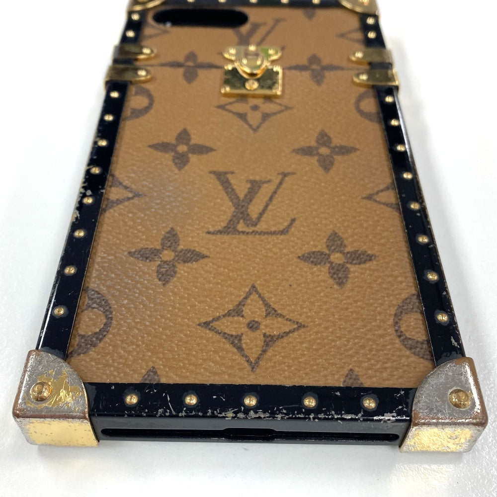 LOUIS VUITTON M64487 Monogram Reverse Eye Trunk iPhone 7+ iPhone Case, Monogram Reverse Canvas, Women's, Brown