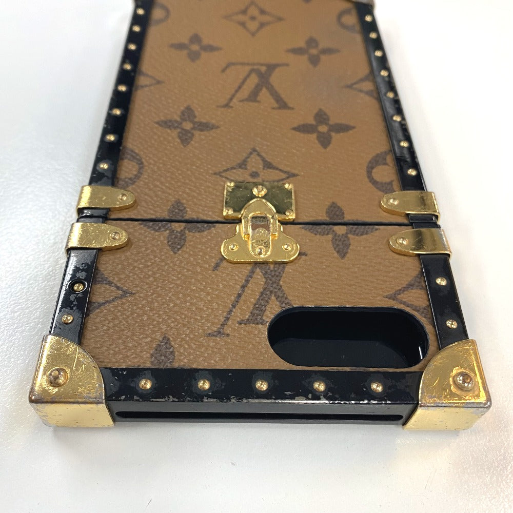 LOUIS VUITTON M64487 Monogram Reverse Eye Trunk iPhone 7+ iPhone Case, Monogram Reverse Canvas, Women's, Brown