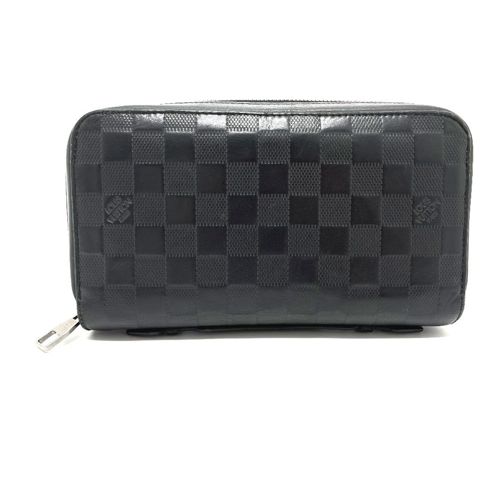 LOUIS VUITTON N61254 Damier Infini Zippy XL Long Wallet with Round Zipper, Damier Infini Leather, Men's, Black