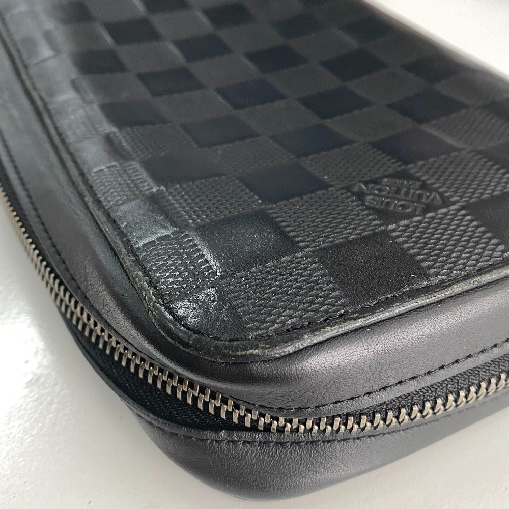 LOUIS VUITTON N61254 Damier Infini Zippy XL Long Wallet with Round Zipper, Damier Infini Leather, Men's, Black