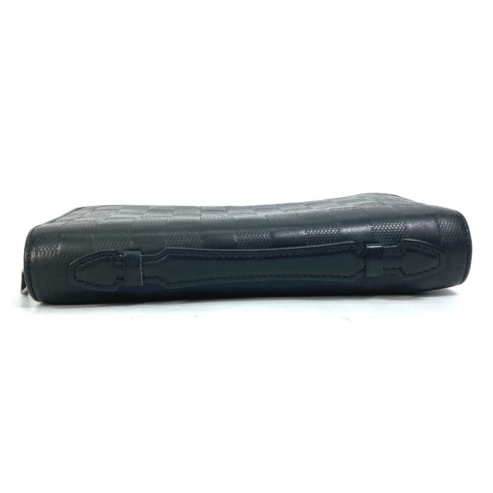 LOUIS VUITTON N61254 Damier Infini Zippy XL Clutch Bag/Long Wallet in Damier Infini Leather, Men's, Noir Black