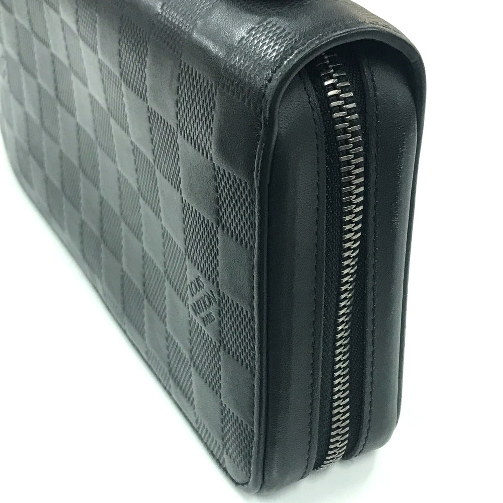 LOUIS VUITTON N61254 Damier Infini Zippy XL Clutch Bag/Long Wallet in Damier Infini Leather, Men's, Noir Black
