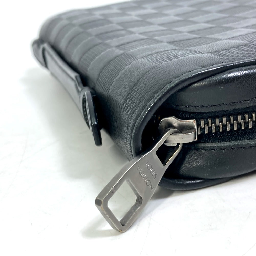 LOUIS VUITTON N61254 Damier Infini Zippy XL Clutch Bag/Long Wallet in Damier Infini Leather, Men's, Noir Black