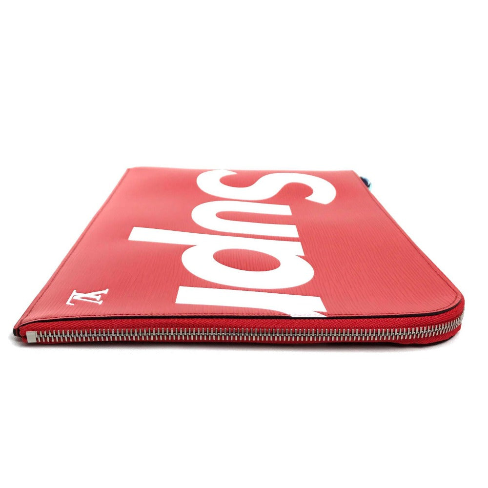 LOUIS VUITTON M67722 Louis Vuitton x Supreme Epi Pochette Jour GM Supreme Louis Vuitton PO.JOUR GM SP EPI POCHETTE Clutch Bag Epi Leather Unisex Red