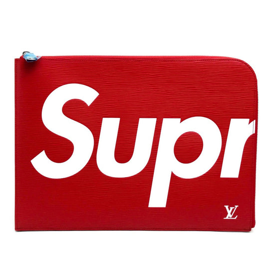 LOUIS VUITTON M67722 ルイヴィトン×シュプリーム エピ ポシェット・ジュールGM PO.JOUR GM SP EPI POCHETTE クラッチバッグ エピレザー ユニセックス レッド