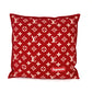 LOUIS VUITTON MP1886 Supreme Collaboration Monogram Pillow, Wool/Cashmere, Men's, Red