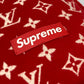 LOUIS VUITTON MP1886 Supreme Collaboration Monogram Pillow, Wool/Cashmere, Men's, Red