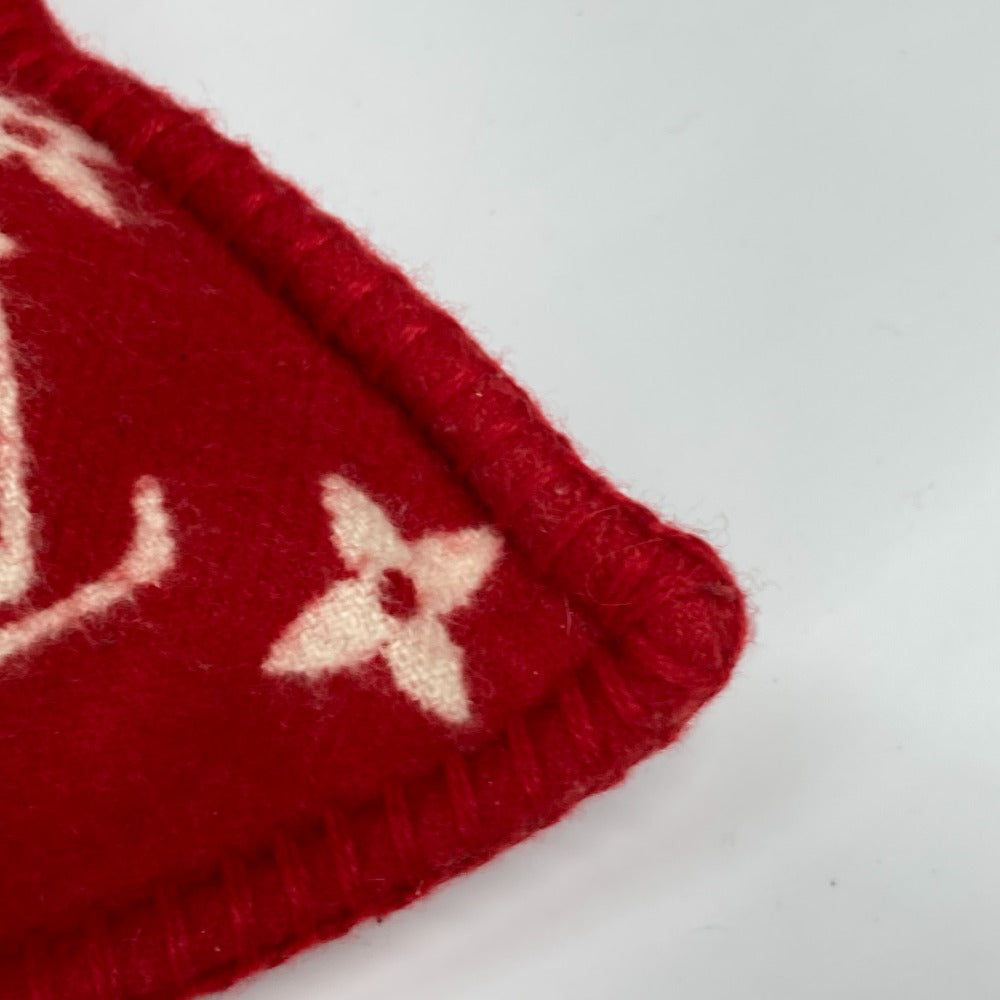 LOUIS VUITTON MP1886 Supreme Collaboration Monogram Pillow, Wool/Cashmere, Men's, Red