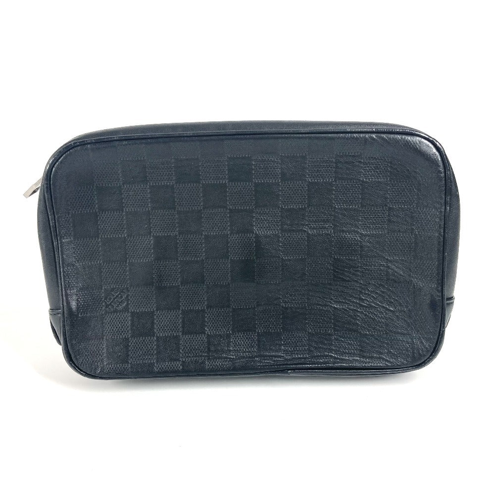 LOUIS VUITTON N23347 ダミエアンフィニ トゥルース トワレ ポーチ カバン クラッチバッグ セカンドバッグ ダミエアンフィニレザー ユニセックス オニキス ブラック