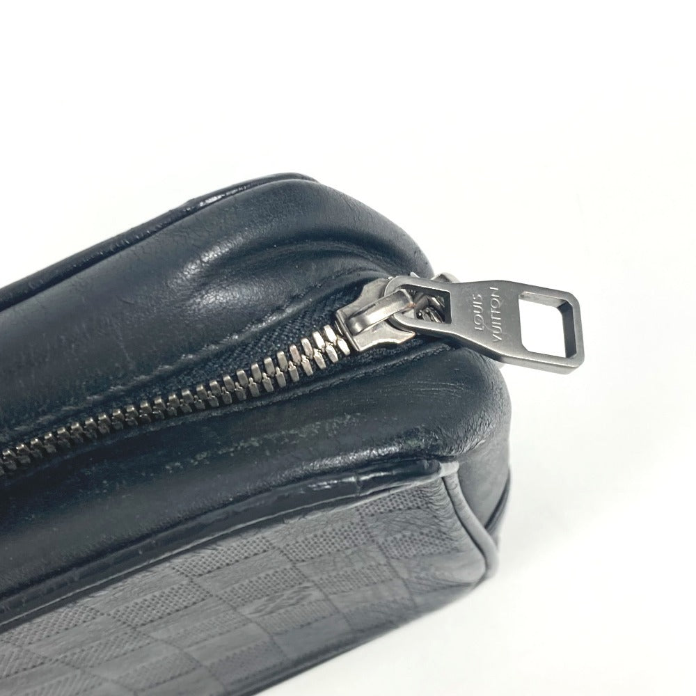 LOUIS VUITTON N23347 ダミエアンフィニ トゥルース トワレ ポーチ カバン クラッチバッグ セカンドバッグ ダミエアンフィニレザー ユニセックス オニキス ブラック