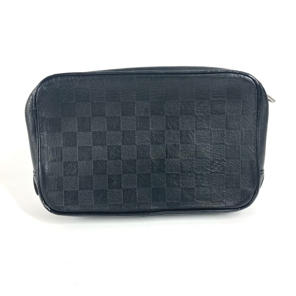 LOUIS VUITTON N23347 ダミエアンフィニ トゥルース トワレ ポーチ カバン クラッチバッグ セカンドバッグ ダミエアンフィニレザー ユニセックス オニキス ブラック