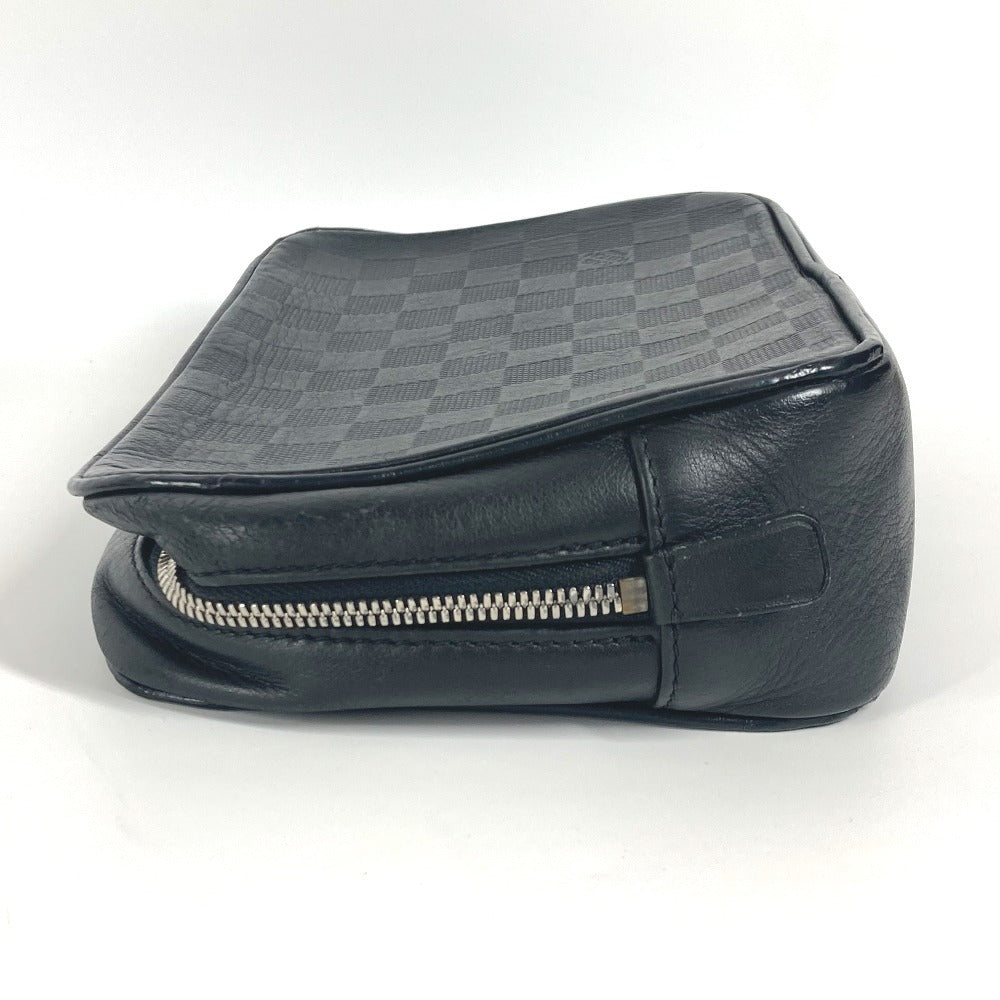 LOUIS VUITTON N23347 ダミエアンフィニ トゥルース トワレ ポーチ カバン クラッチバッグ セカンドバッグ ダミエアンフィニレザー ユニセックス オニキス ブラック