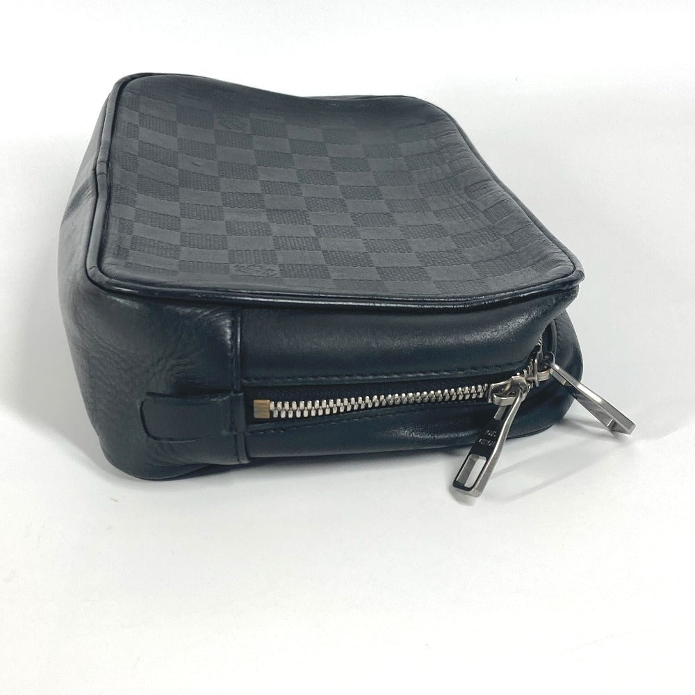 LOUIS VUITTON N23347 ダミエアンフィニ トゥルース トワレ ポーチ カバン クラッチバッグ セカンドバッグ ダミエアンフィニレザー ユニセックス オニキス ブラック