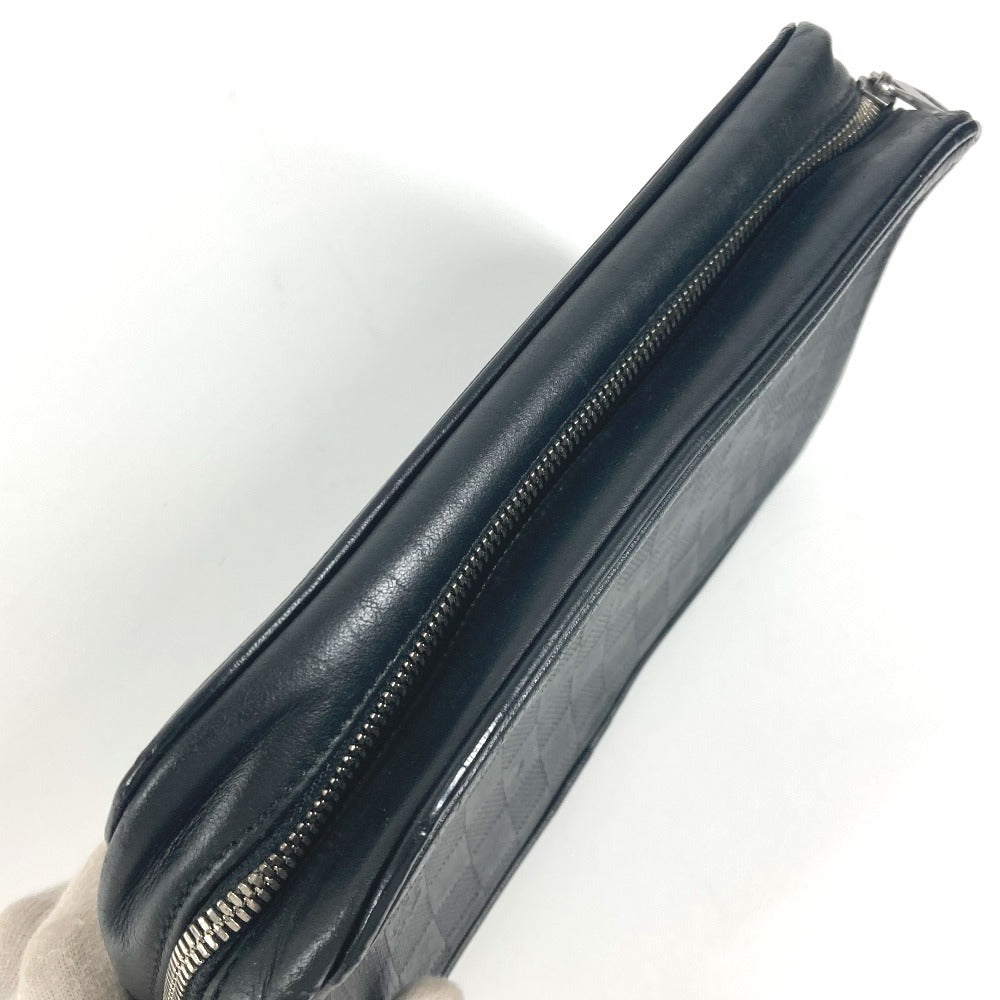 LOUIS VUITTON N23347 ダミエアンフィニ トゥルース トワレ ポーチ カバン クラッチバッグ セカンドバッグ ダミエアンフィニレザー ユニセックス オニキス ブラック