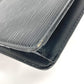LOUIS VUITTON M52522 エピ ポシェットオム カバン ポーチ クラッチバッグ セカンドバッグ エピレザー メンズ クリールブラック ブラック
