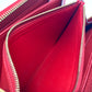 LOUIS VUITTON M61865 Monogram Empreinte Zippy Wallet, Monogram Empreinte Leather, Unisex, Cerise, Red