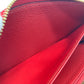 LOUIS VUITTON M61865 Monogram Empreinte Zippy Wallet, Monogram Empreinte Leather, Unisex, Cerise, Red