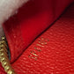 LOUIS VUITTON M61865 Monogram Empreinte Zippy Wallet, Monogram Empreinte Leather, Unisex, Cerise, Red