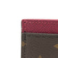 LOUIS VUITTON M60703 Monogram Porte Carte Sample Pass Case, ID Card Case, Card Case, Monogram Canvas, Women's, Fuchsia Brown