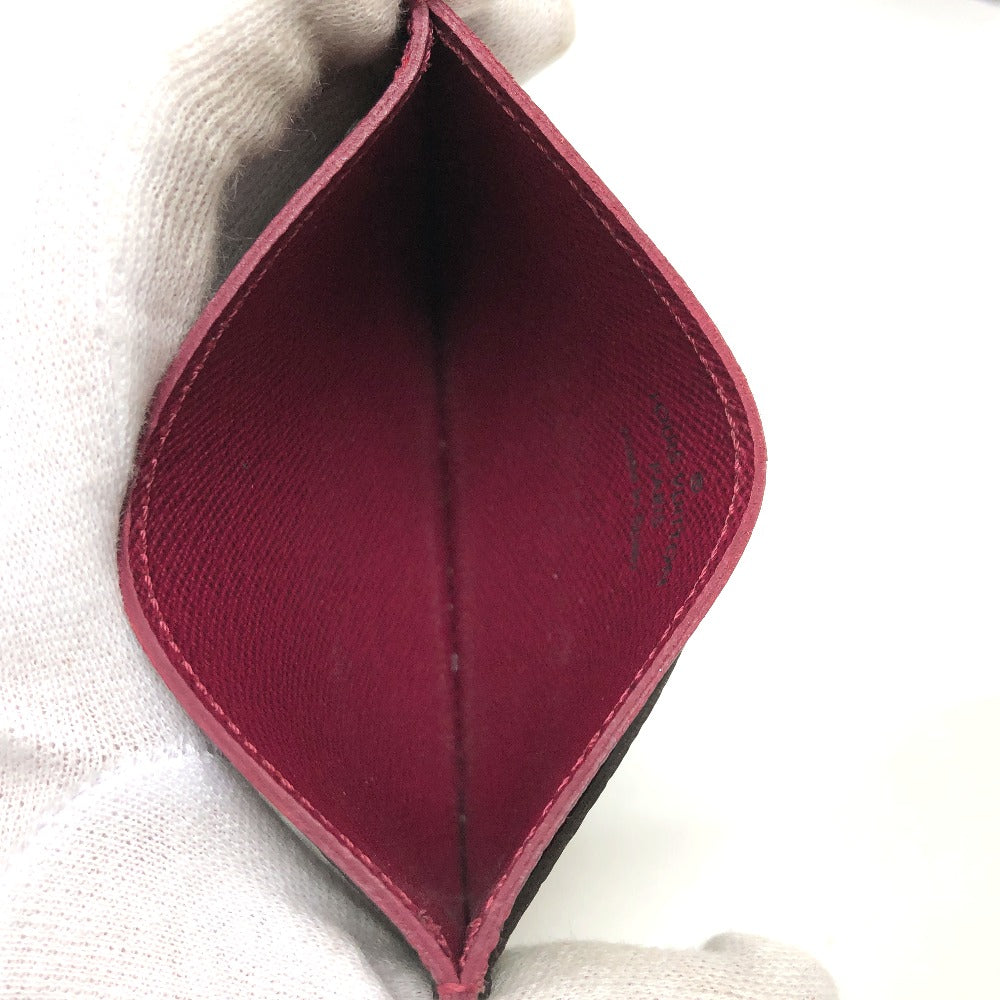 LOUIS VUITTON M60703 Monogram Porte Carte Sample Pass Case, ID Card Case, Card Case, Monogram Canvas, Women's, Fuchsia Brown