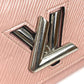 LOUIS VUITTON M61178 Epi Portefeuille Twist Bifold Long Wallet in Epi Leather, Women's, Rose Ballerine Pink
