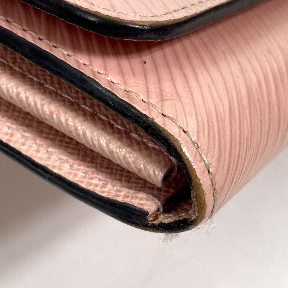 LOUIS VUITTON M61178 Epi Portefeuille Twist Bifold Long Wallet in Epi Leather, Women's, Rose Ballerine Pink