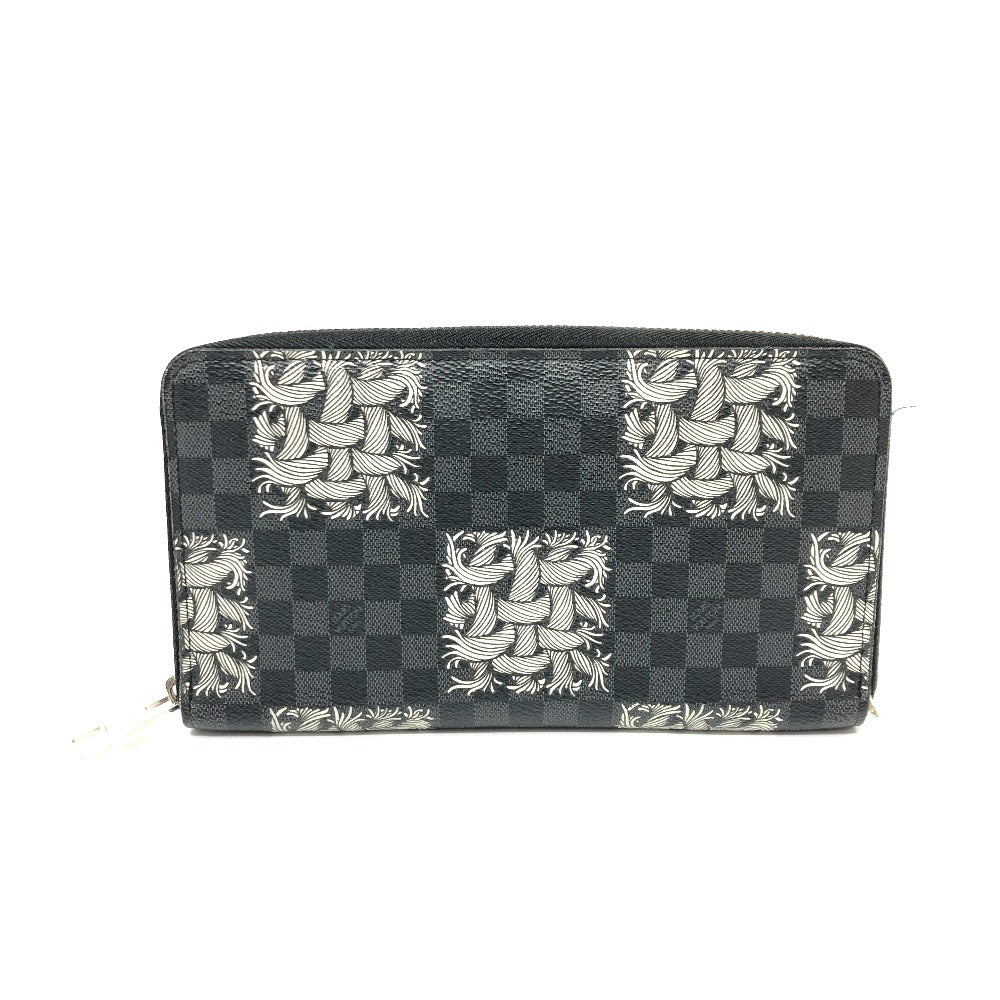 LOUIS VUITTON Ｎ61214 グラフィット クリストファー ネメス ジッピー オーガナイザー 長財布 ダミエグラフィットキャンバス メンズ ブラック
