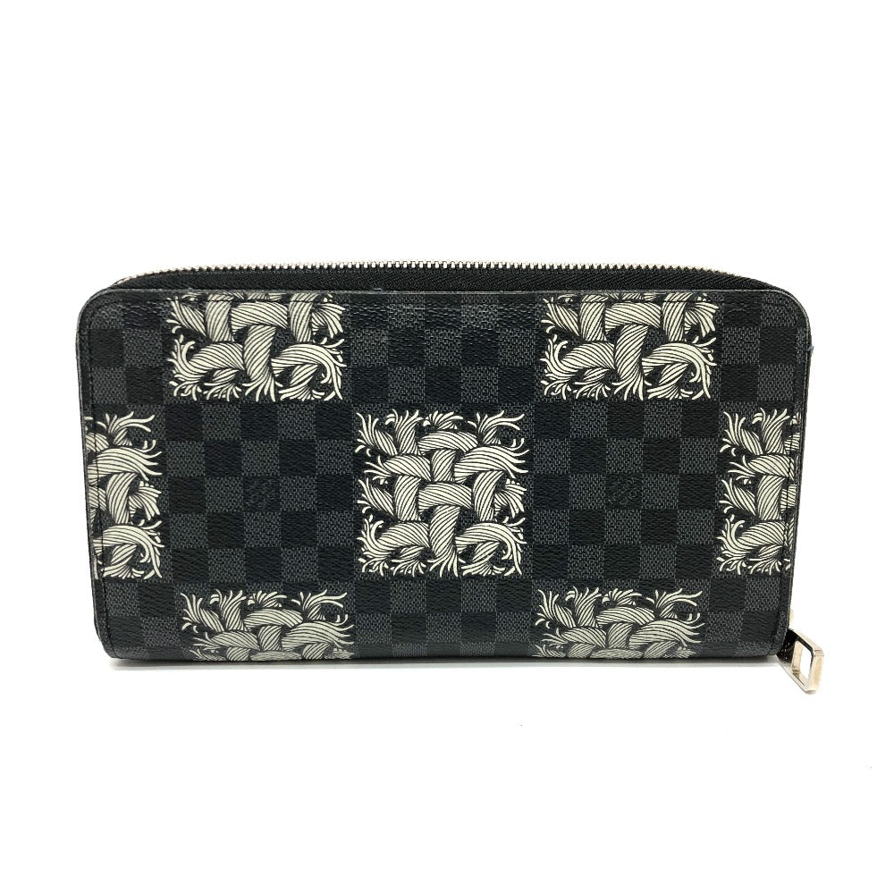 LOUIS VUITTON Ｎ61214 グラフィット クリストファー ネメス ジッピー オーガナイザー 長財布 ダミエグラフィットキャンバス メンズ ブラック