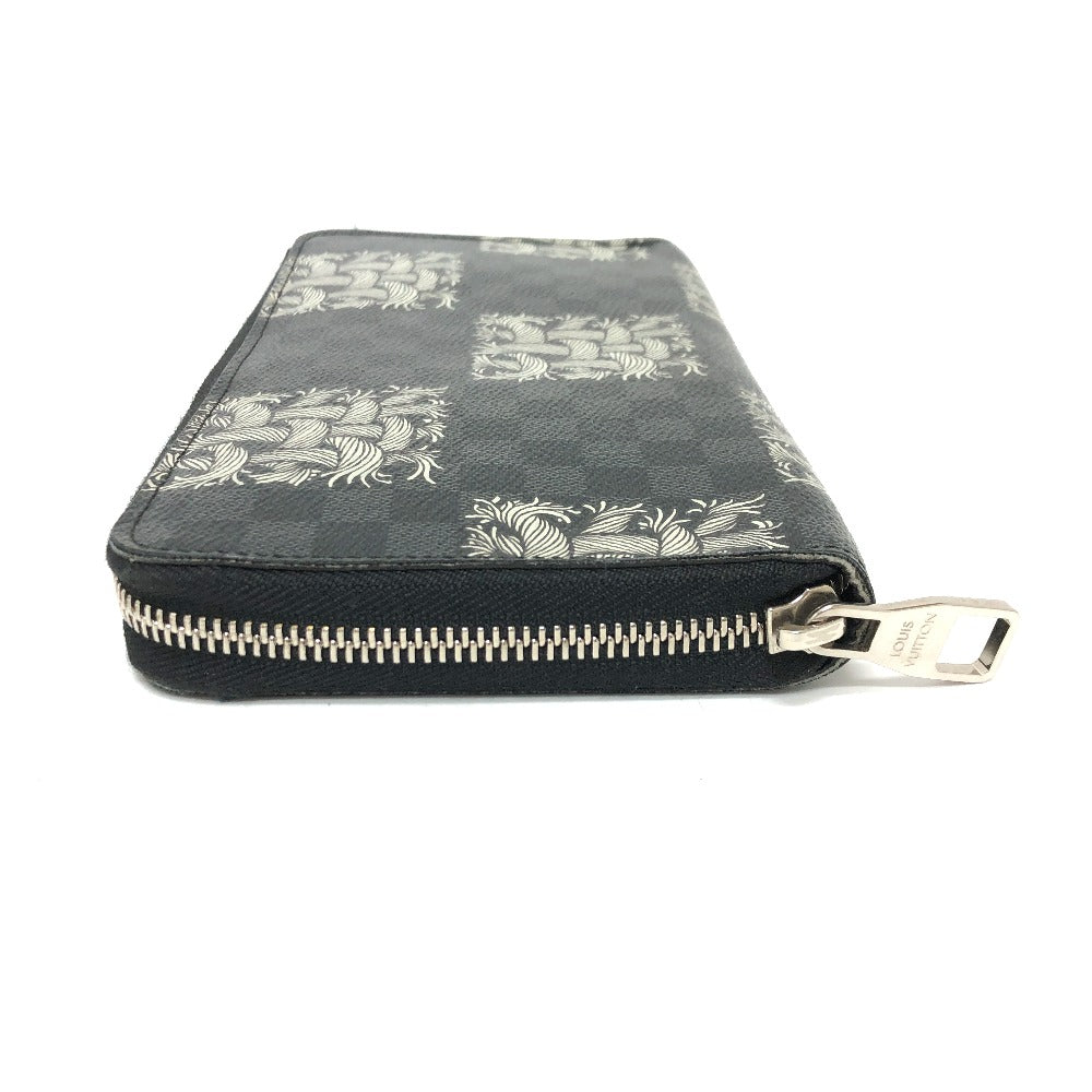 LOUIS VUITTON Ｎ61214 グラフィット クリストファー ネメス ジッピー オーガナイザー 長財布 ダミエグラフィットキャンバス メンズ ブラック
