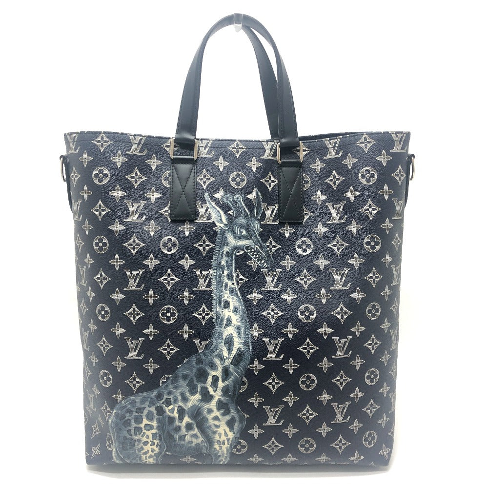 LOUIS VUITTON M54127 Monogram Savannah Jake and Dinos Chapman 2WAY Tote Bag Monogram Savannah Canvas Navy Used
