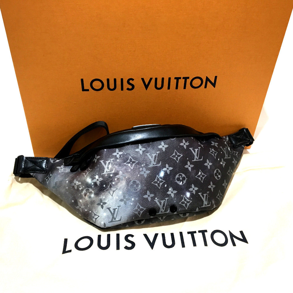 LOUIS VUITTON M44444 Monogram Galaxy Discovery Bum Bag, Waist Bag, Body Bag, Monogram Galaxy Canvas, Men's, Black, Silver and Black