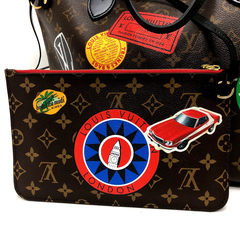 LOUIS VUITTON M42844 ワールドツアー ネヴァーフルMM ポーチ付き カバン トートバッグ バッグ ハンドバック トートバッグ モノグラムマカサーキャンバス レディース ブラウン - brandshop-reference