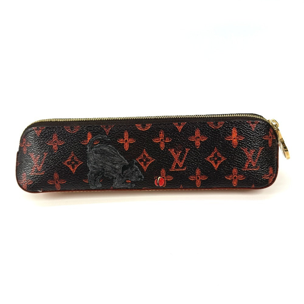 LOUIS VUITTON GI0357 モノグラムキャットグラム 猫 トゥルース・エリザベット 筆箱 ステーショナリー ペンケース モノグラムキャンバス レディース ブラウン