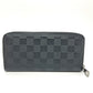 LOUIS VUITTON M63548 Damier Infini Zippy Wallet Vertical Wallet Long Wallet Damier Infini Leather Men's Black