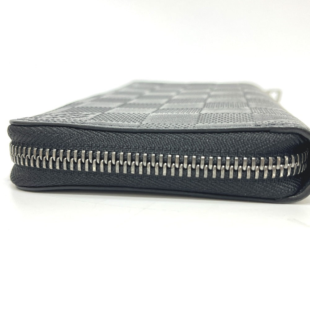LOUIS VUITTON M63548 Damier Infini Zippy Wallet Vertical Wallet Long Wallet Damier Infini Leather Men's Black