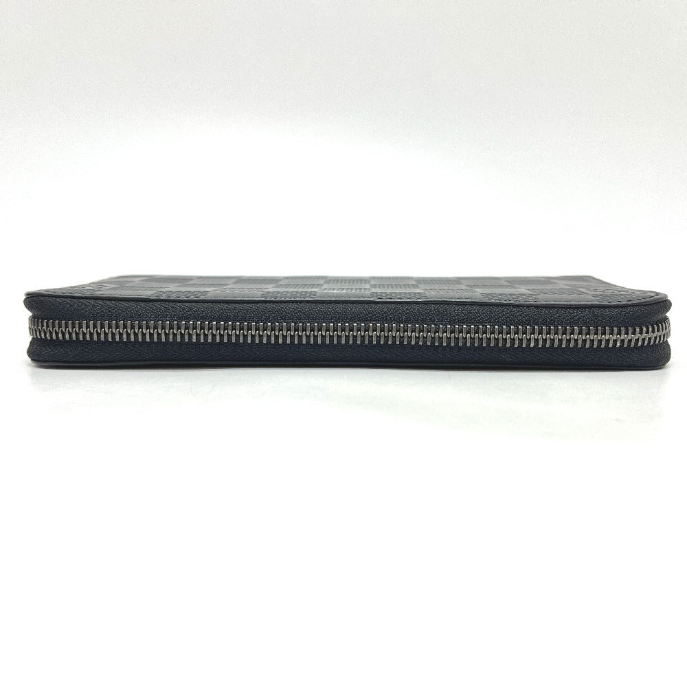 LOUIS VUITTON M63548 Damier Infini Zippy Wallet Vertical Wallet Long Wallet Damier Infini Leather Men's Black
