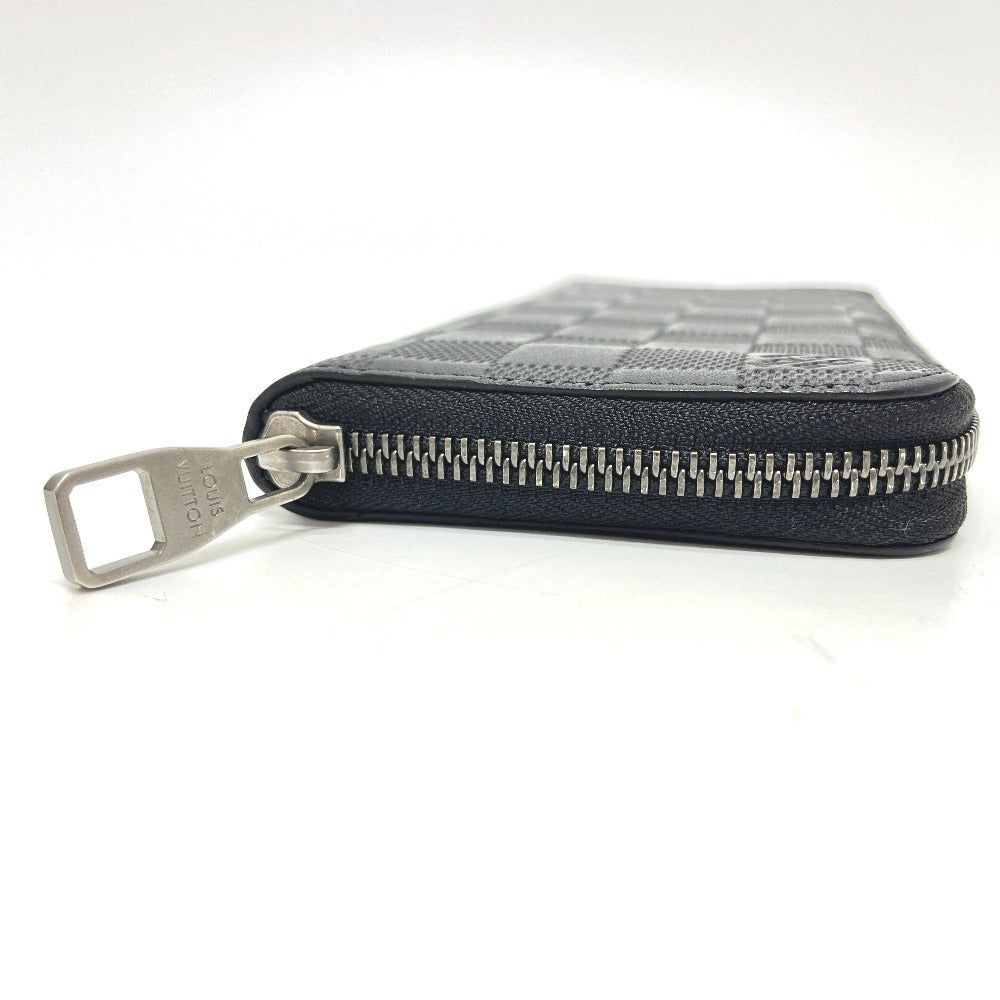 LOUIS VUITTON M63548 Damier Infini Zippy Wallet Vertical Wallet Long Wallet Damier Infini Leather Men's Black