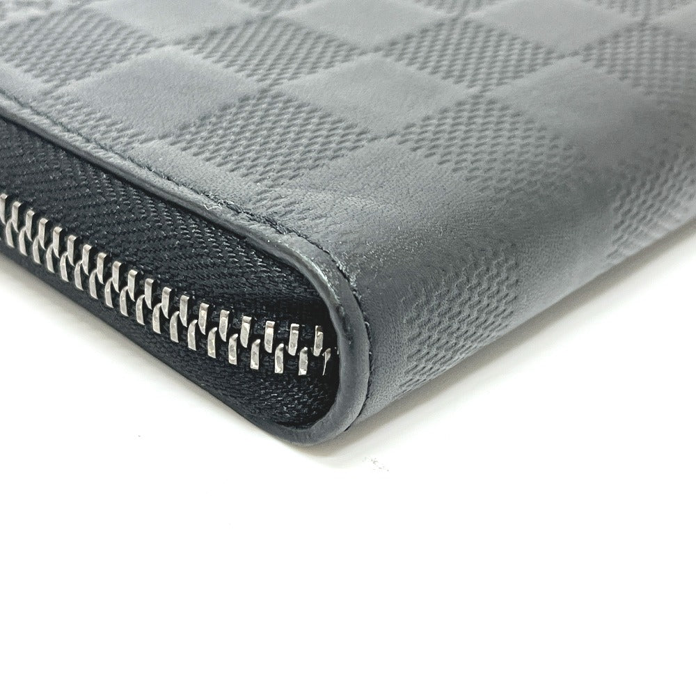 LOUIS VUITTON M63548 Damier Infini Zippy Wallet Vertical Wallet Long Wallet Damier Infini Leather Men's Black