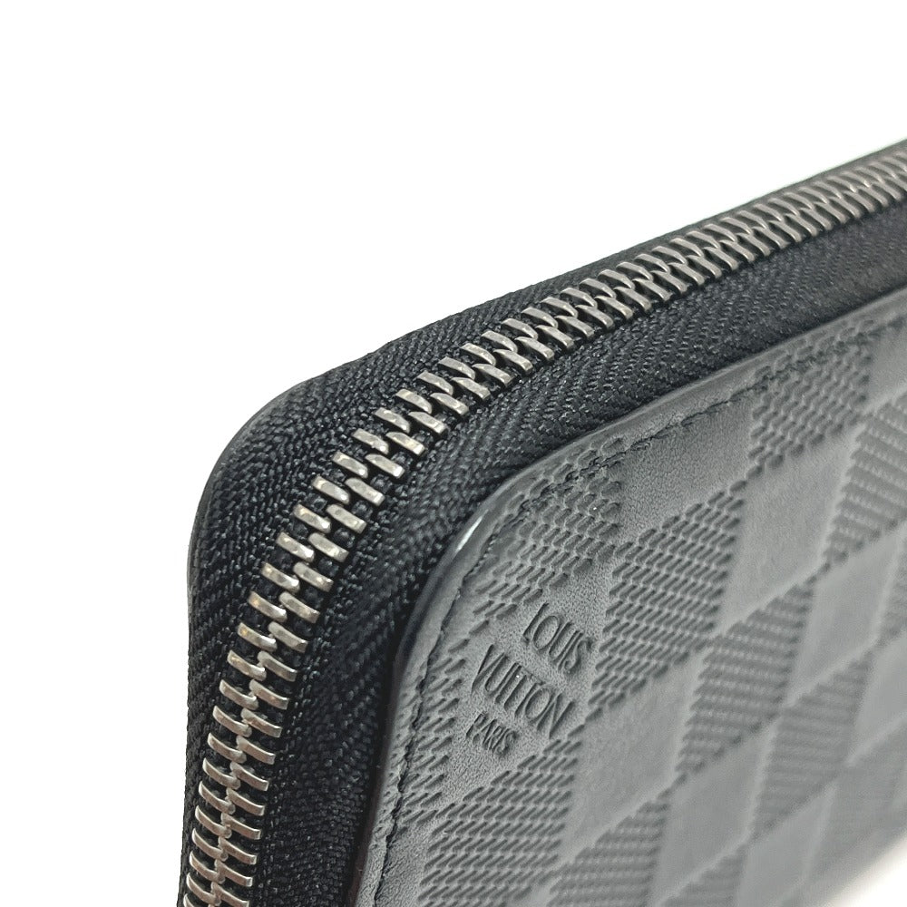 LOUIS VUITTON M63548 Damier Infini Zippy Wallet Vertical Wallet Long Wallet Damier Infini Leather Men's Black