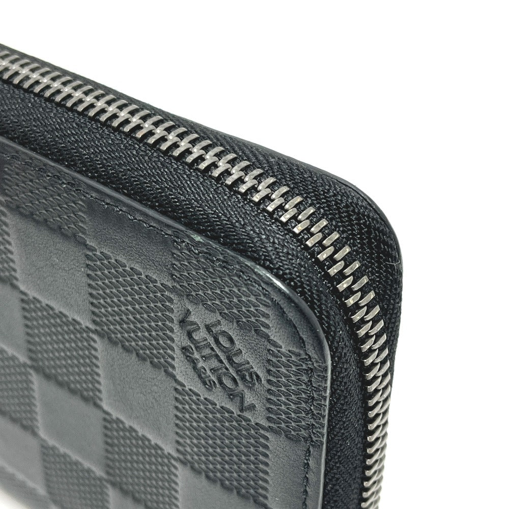 LOUIS VUITTON M63548 Damier Infini Zippy Wallet Vertical Wallet Long Wallet Damier Infini Leather Men's Black