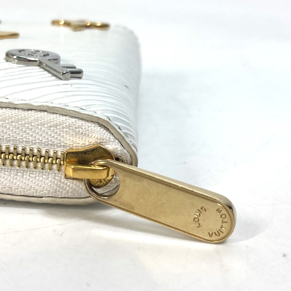 LOUIS VUITTON M63994 Epi Love Lock Zippy Coin Purse, Wallet, Coin Case, Epi Leather, Women's, Blanc, White