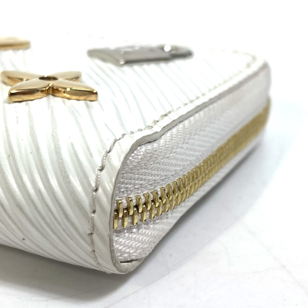 LOUIS VUITTON M63994 Epi Love Lock Zippy Coin Purse, Wallet, Coin Case, Epi Leather, Women's, Blanc, White